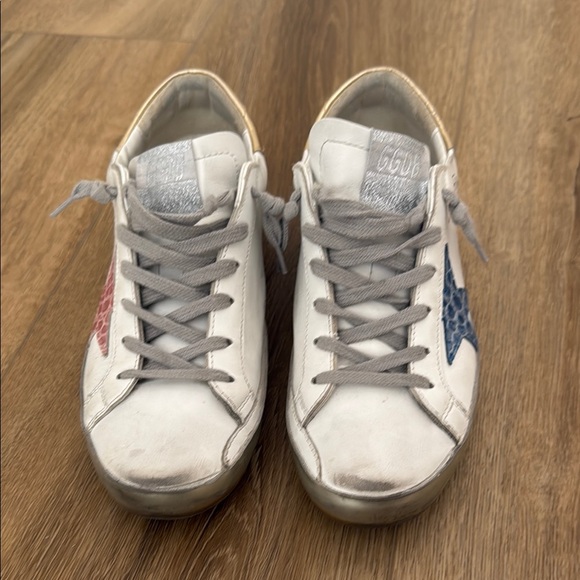 Golden Goose White and Pink Star Sneakers - Picture 3 of 7